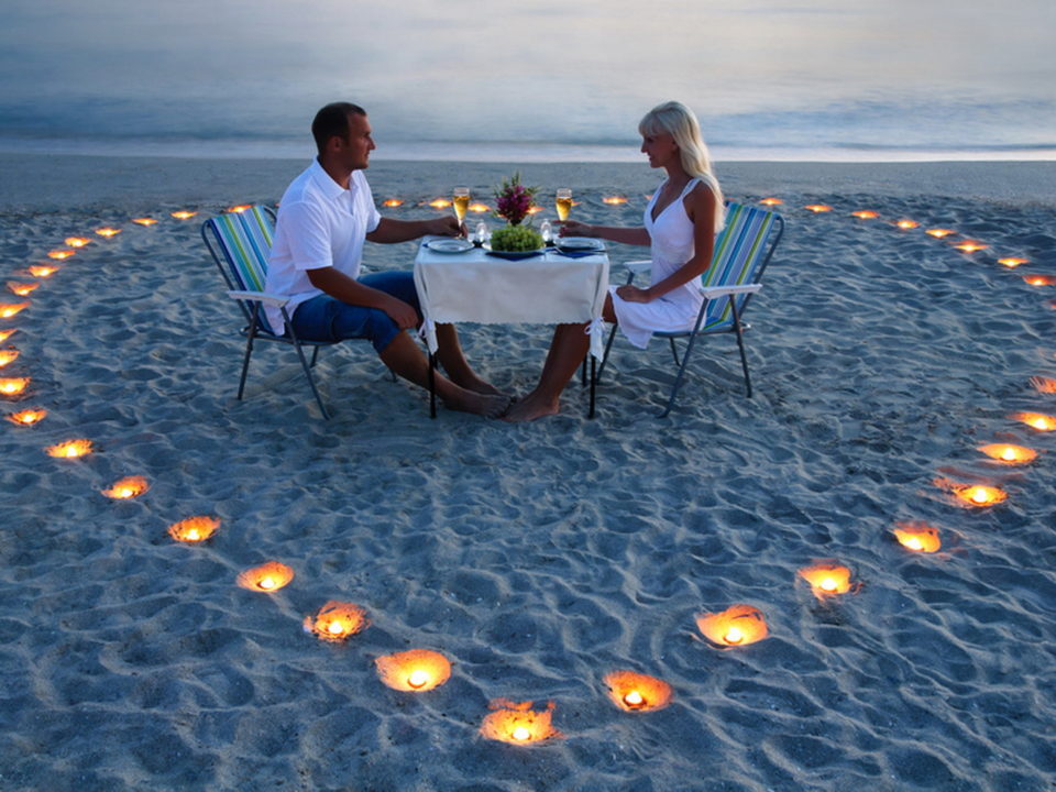Flitterwochen am Strand