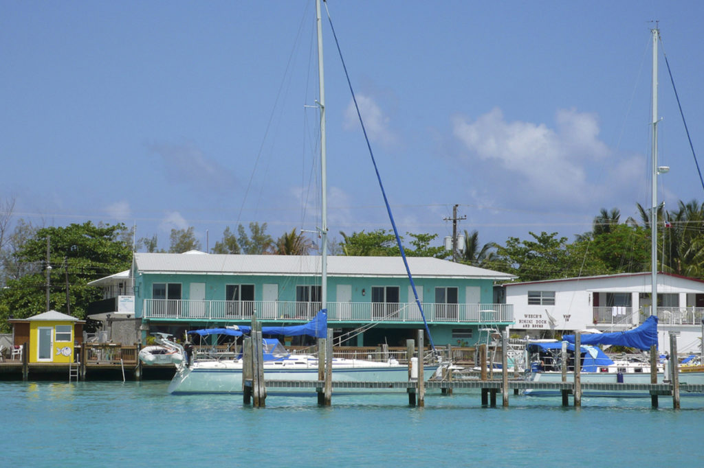 Boot-Anlegestelle auf Bimini - Bahamas