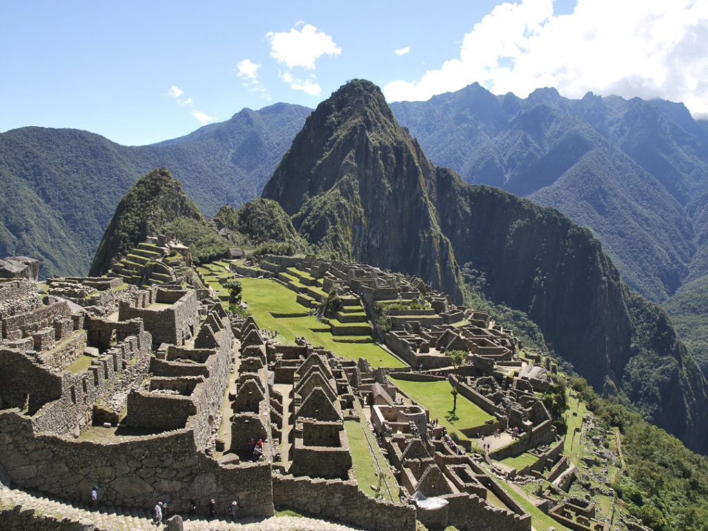 Blick auf die Machu Picchu Ruinen