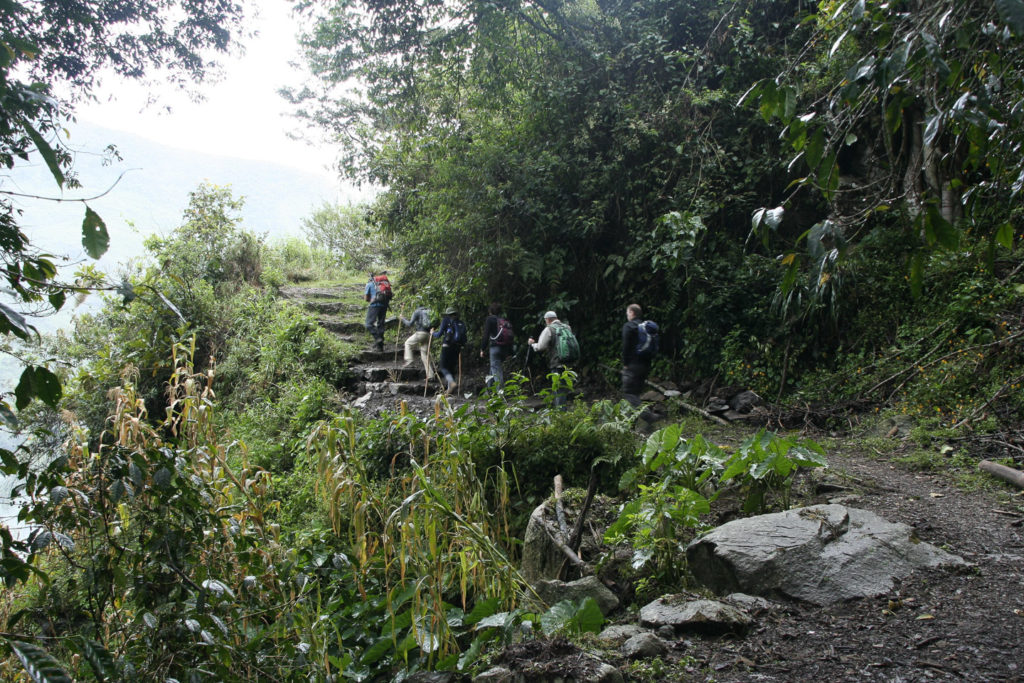 Wanderweg hinauf auf den Berg Lodges