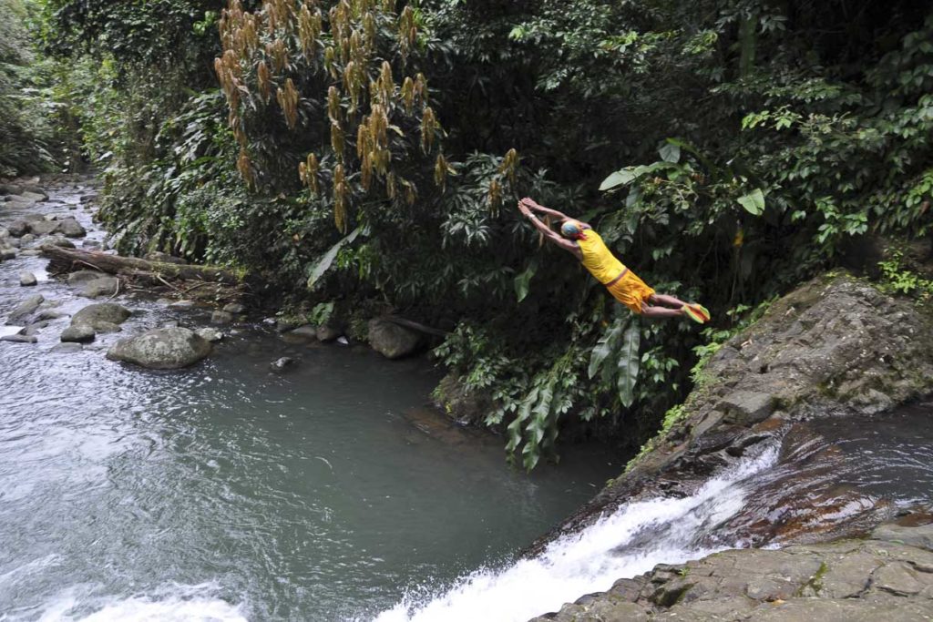 Grenada Urlaub Regenwald Wasserfall