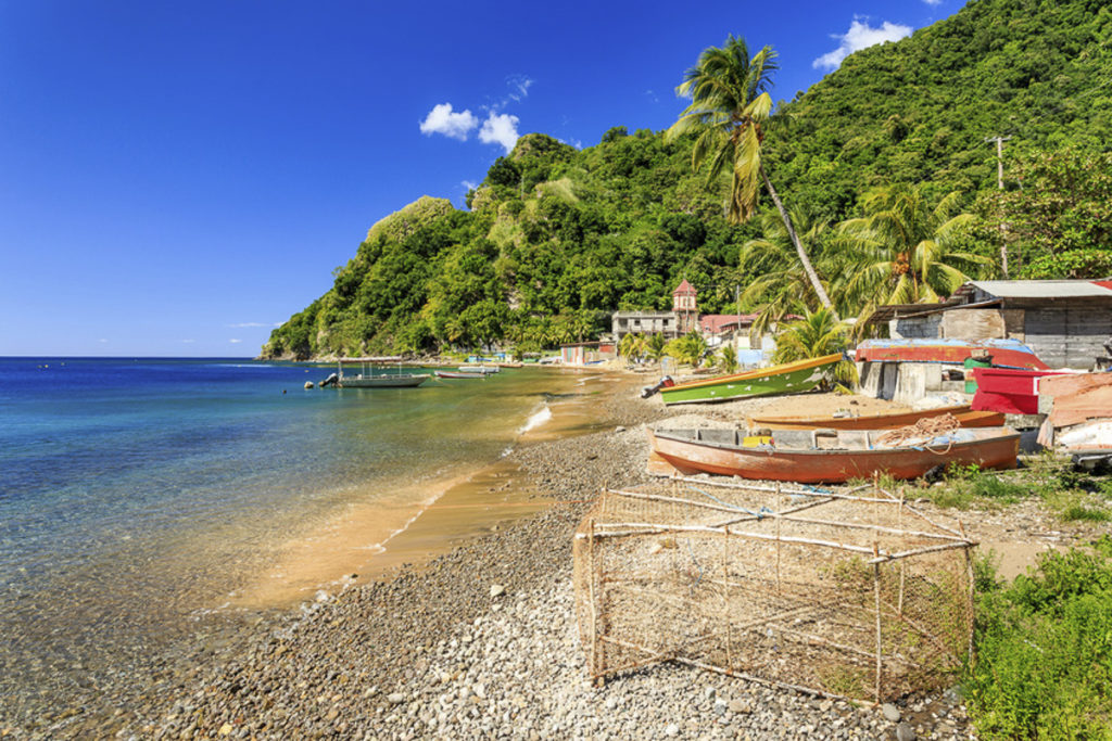 Karibik-Inselhüpfen Soufriere Bay, Dominica